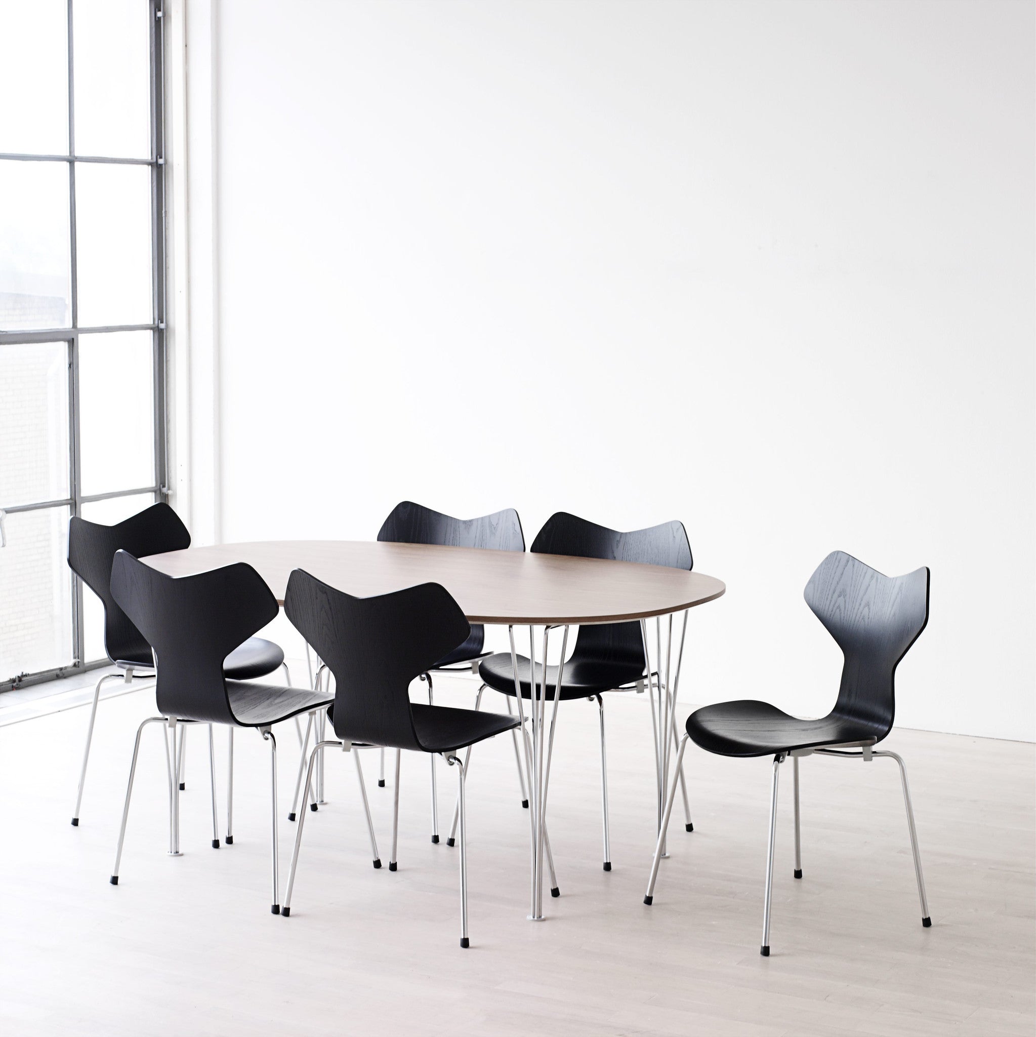 Grand Prix chairs, black coloured ash