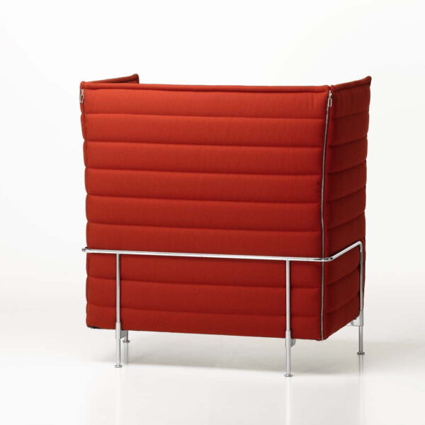Alcove Love Seat Highback in red