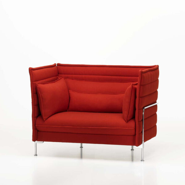 Alcove Love Seat in red