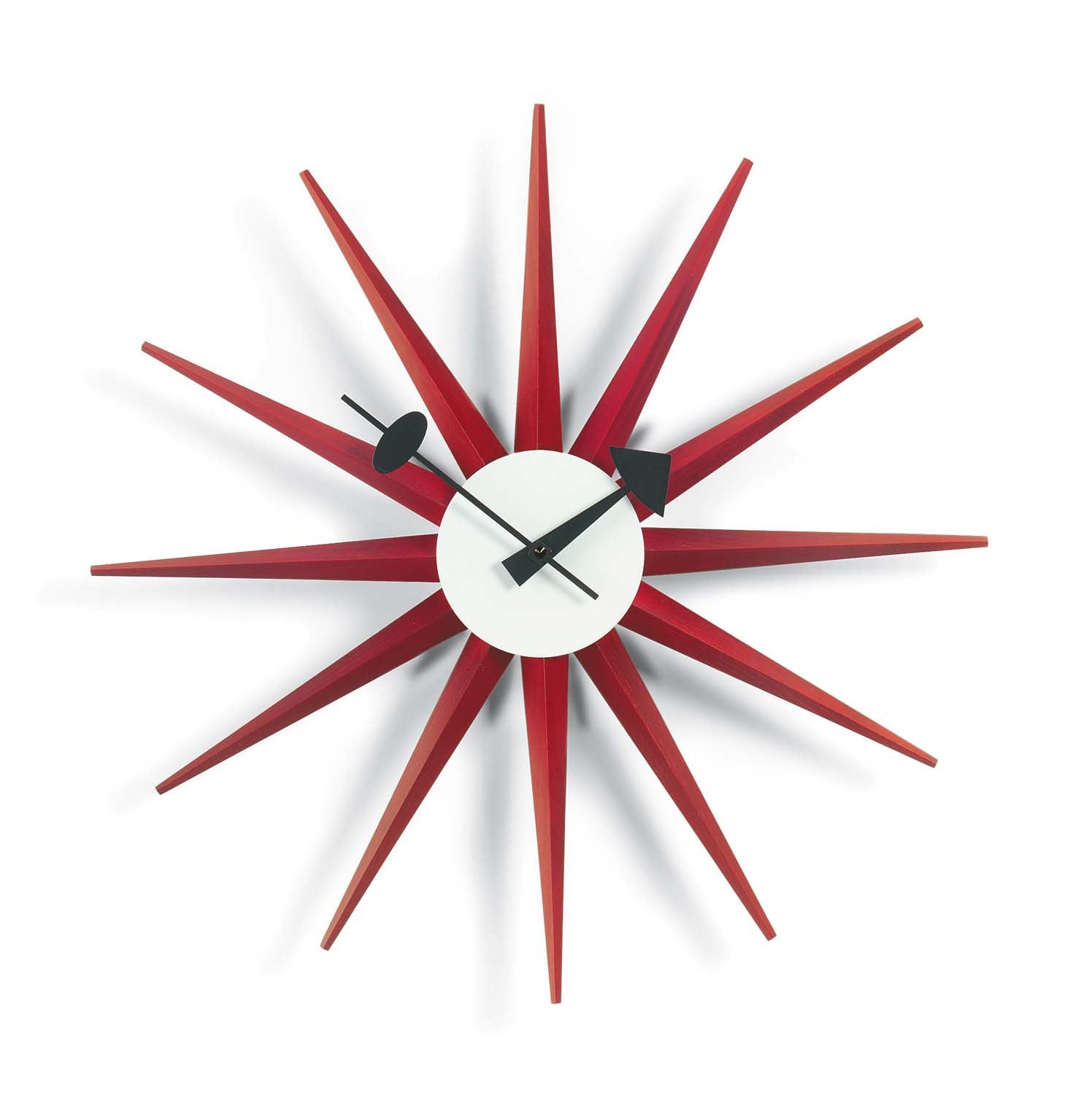 Nelson Sunburst Clock, red Nelson Sunburst Clock, red