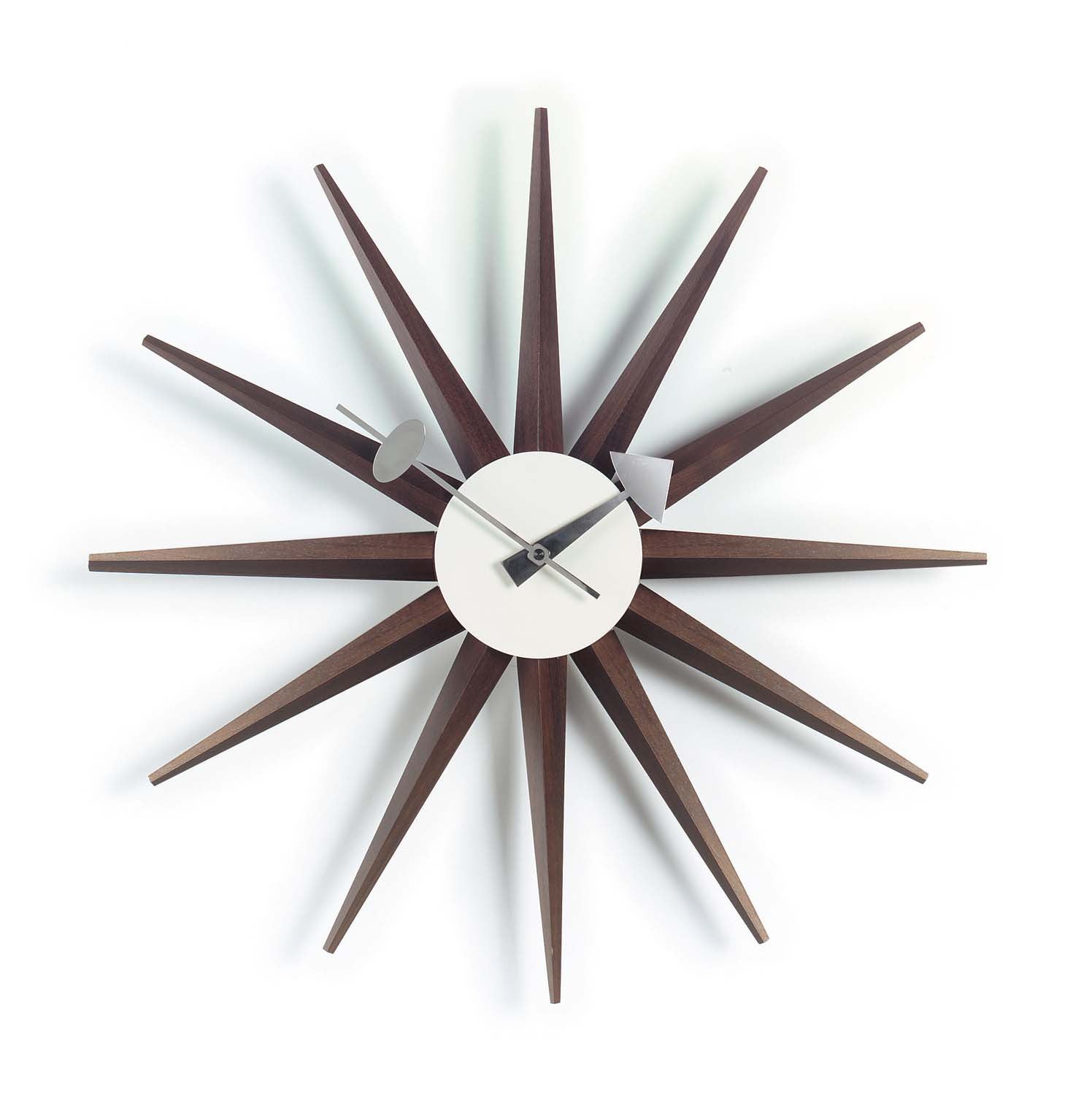 Nelson Sunburst Clock, walnut Nelson Sunburst Clock, walnut