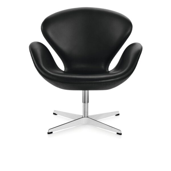 Arne Jacobsen Swan chair, black leather
