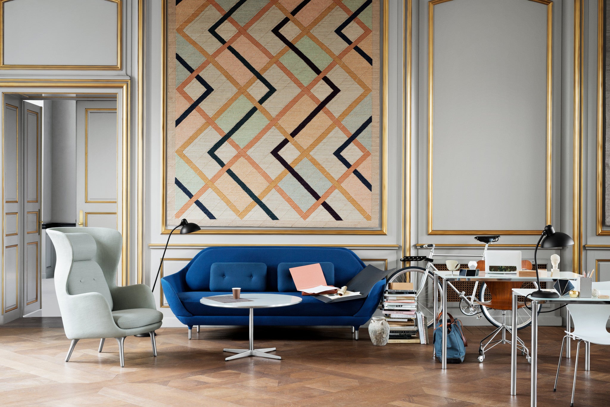 Fritz Hansen Favn sofa and Ro lounge chair