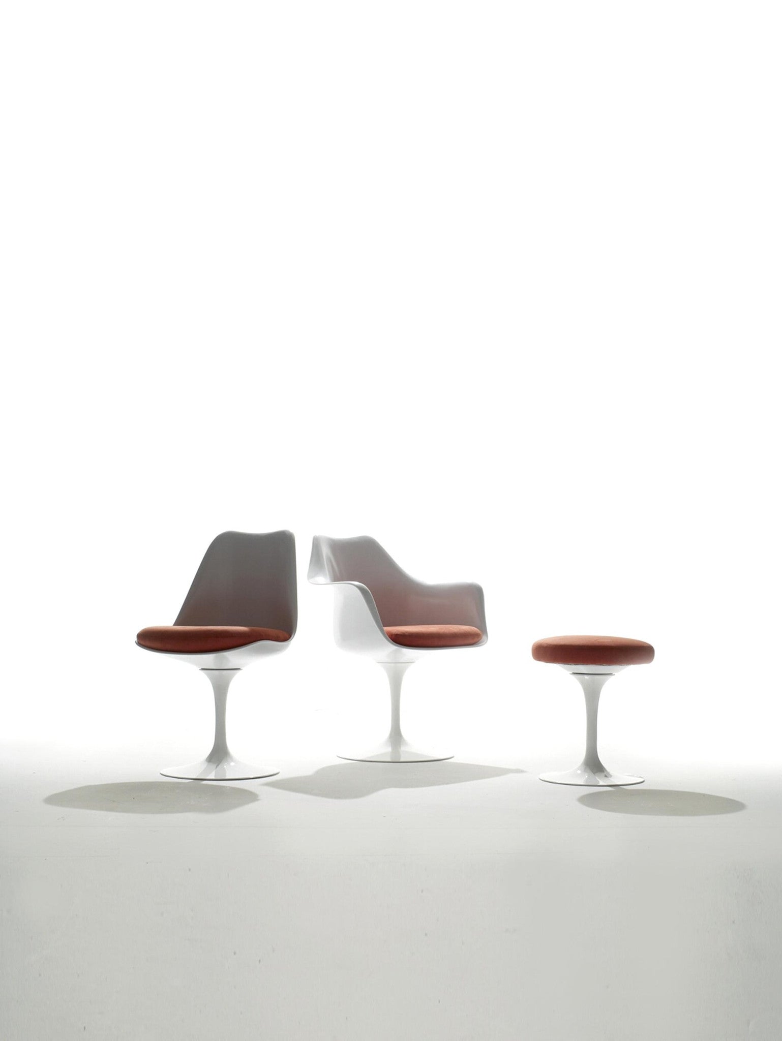 Tulip Swivel Stool and Tulip Arm Chairs