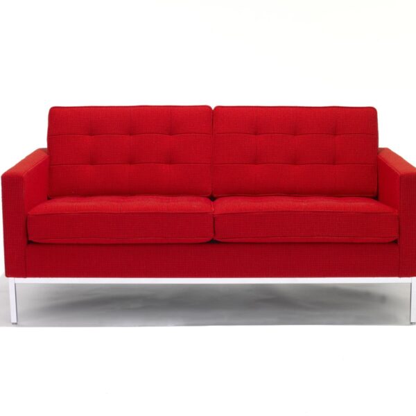 Florence Knoll Sofa - 2 Seat, red
