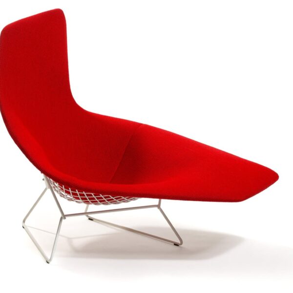 Bertoia Asymmetric Chaise red