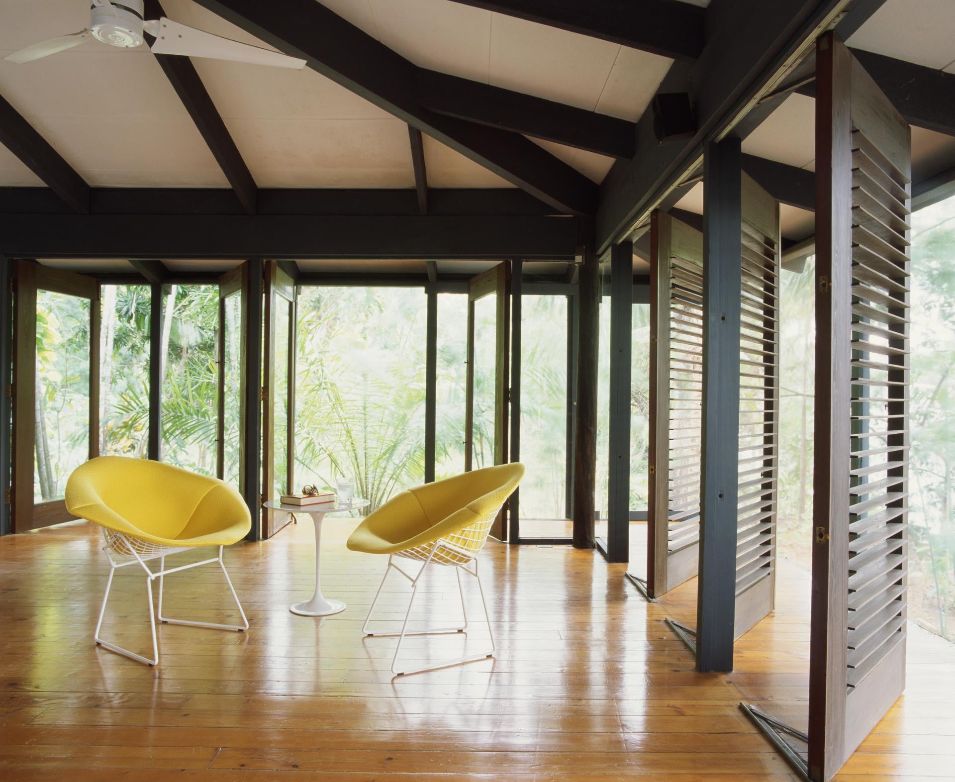 Bertoia Diamond Armchair full upholstery, yellow
