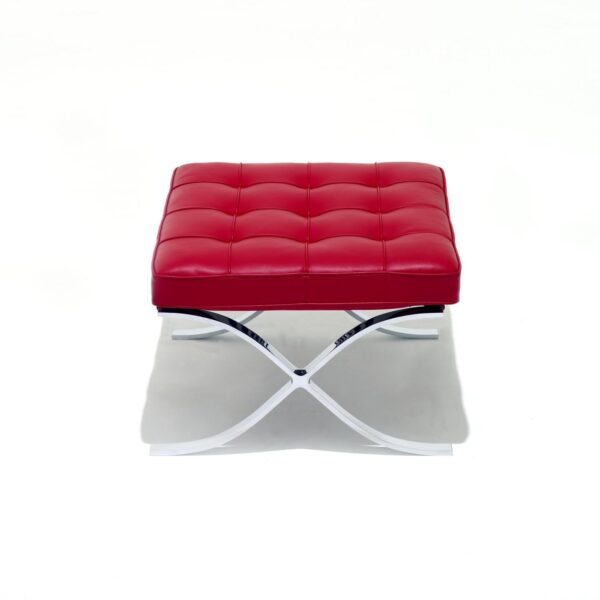 Barcelona Stool with cushion, red