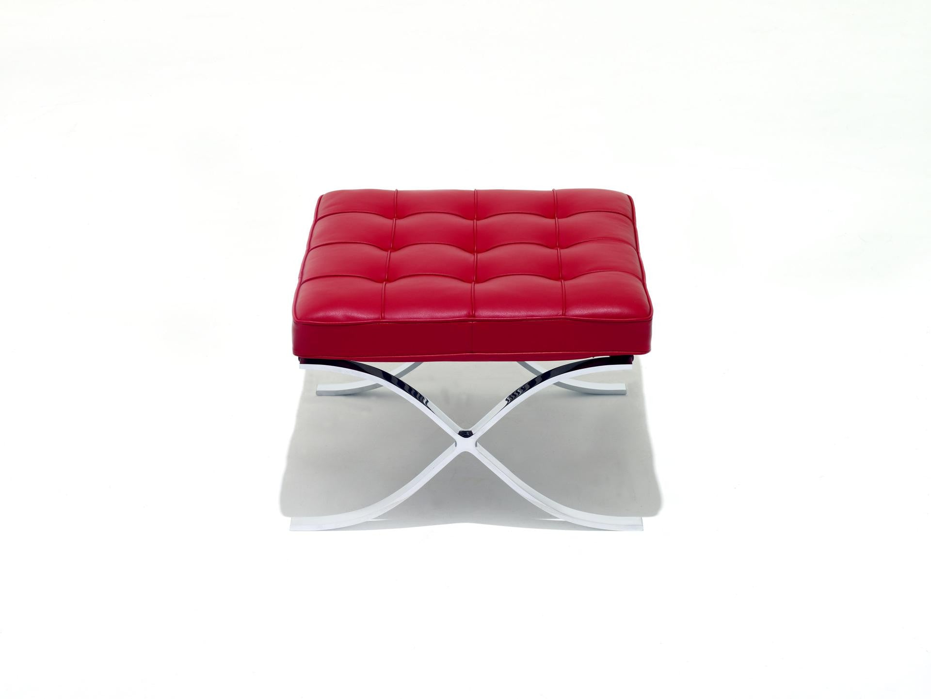Barcelona Stool with cushion, red