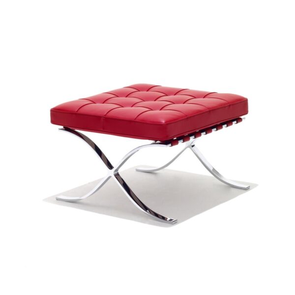 Barcelona Stool with cushion, red