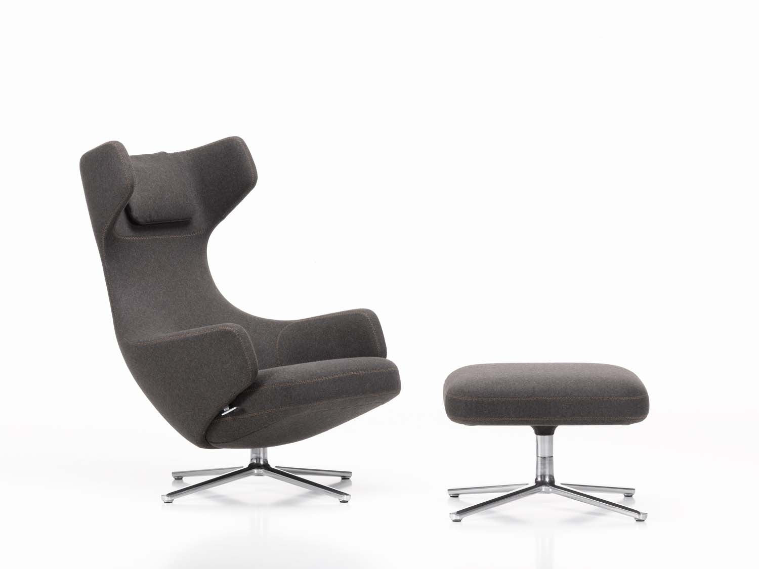 Grand Repos chair in grey fabric (old seat mechanism)