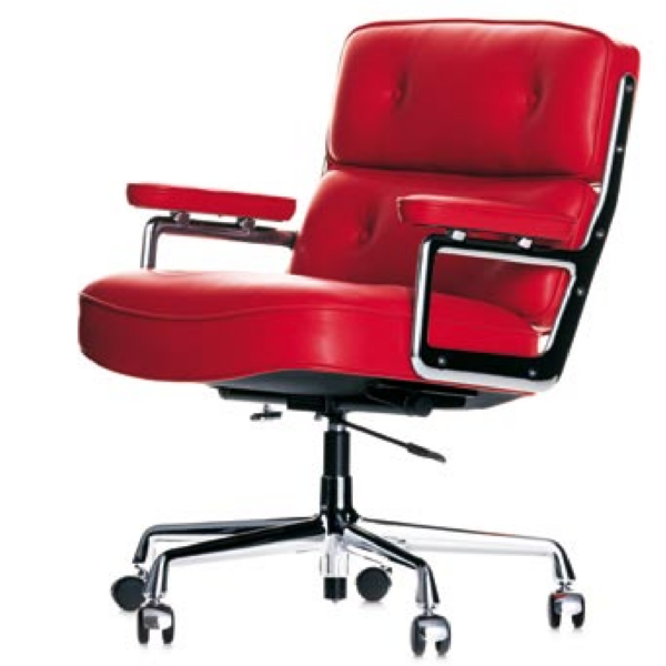 ES 104 Eames Lobby Chair red leather