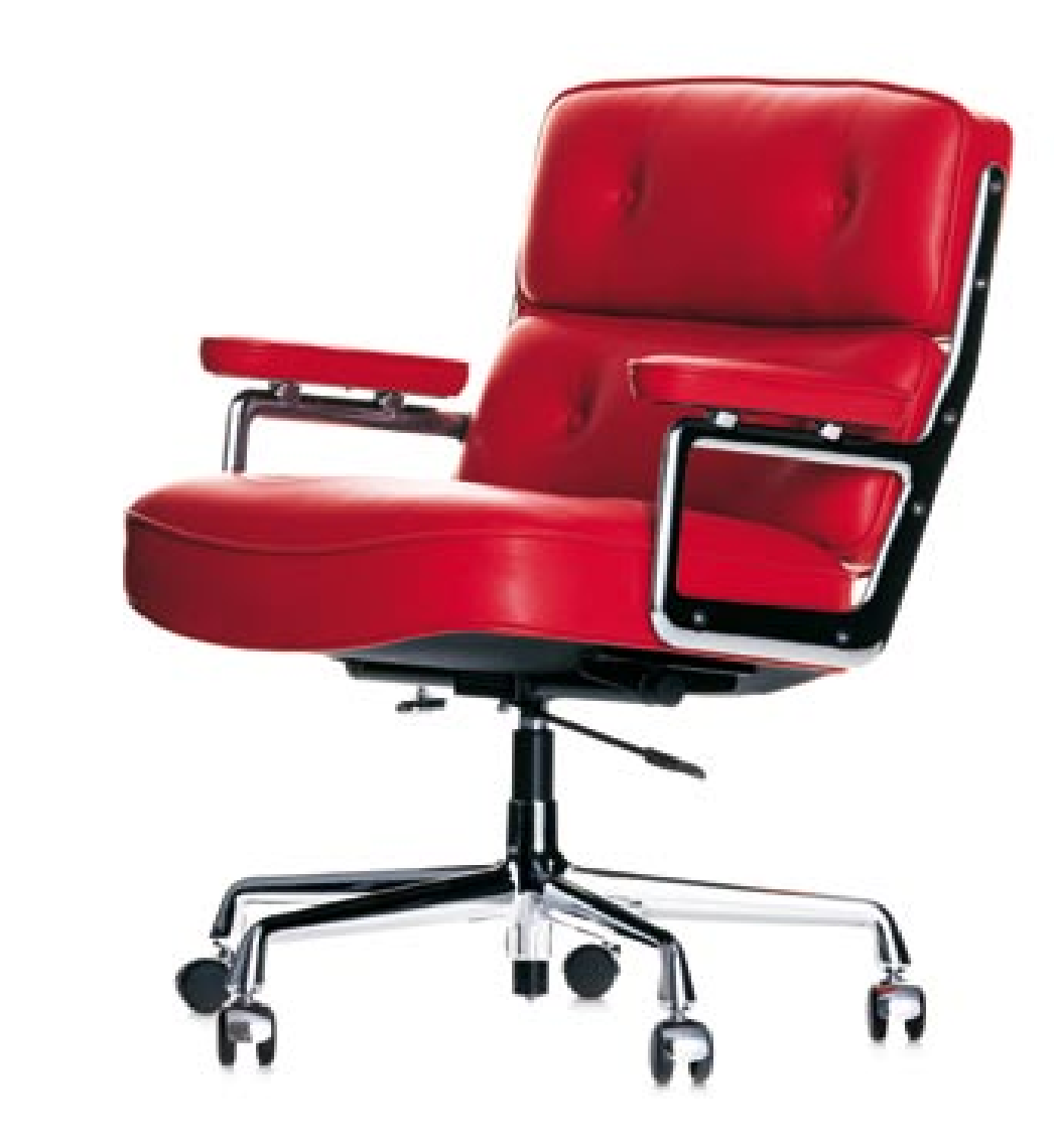 ES 104 Eames Lobby Chair red leather