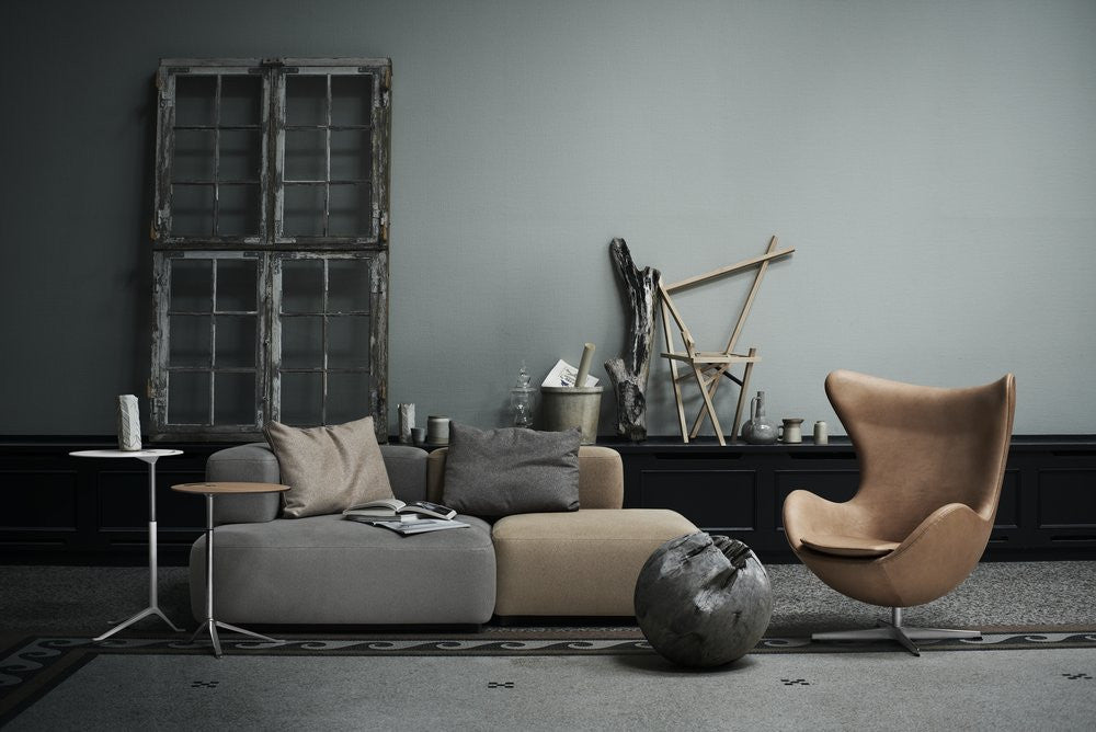 Fritz Hansen Alphabet sofa Two seat PL210 and Egg chair in leather Fritz Hansen Alphabet sofa Two seat PL210 and Egg chair in leather