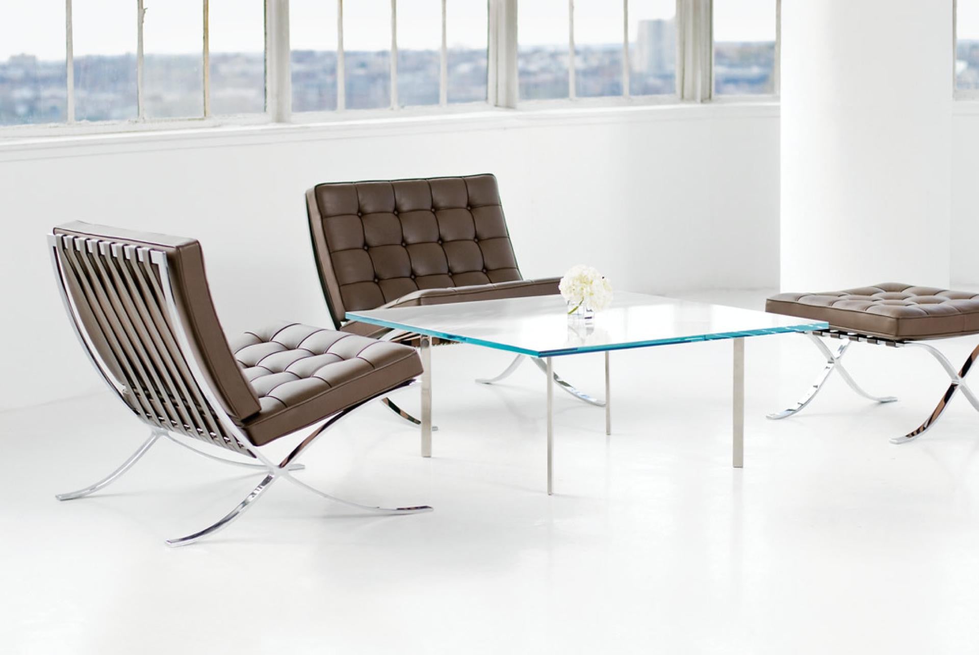 Barcelona Low Table and Barcelona Chair Barcelona Low Table and Barcelona Chair