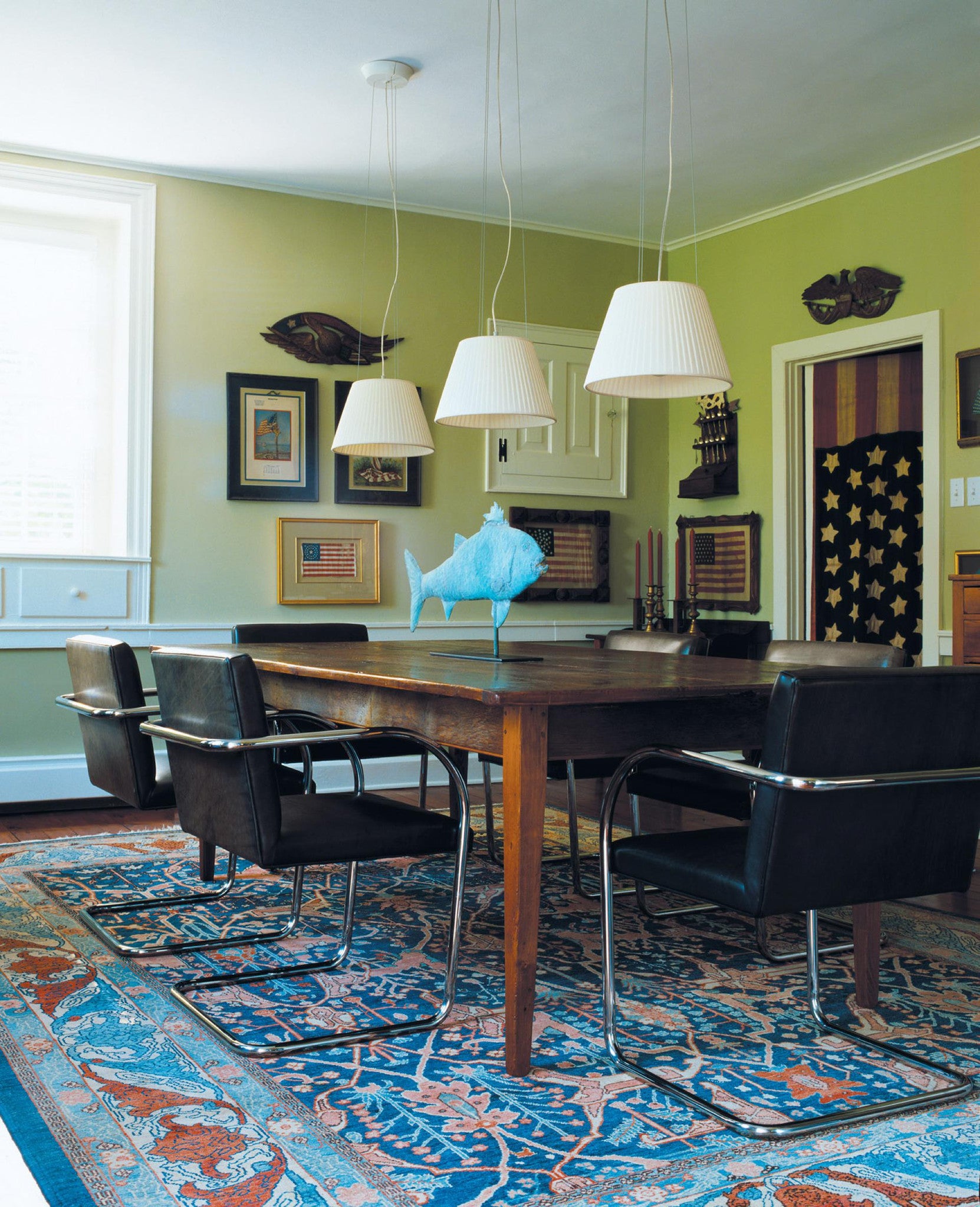 Brno Armchair Tubular in leather