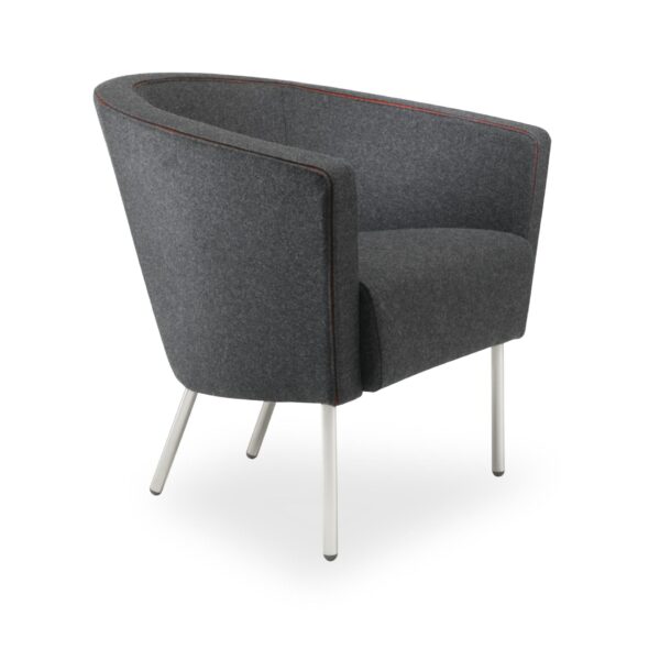 Boat Chair dark grey fabric