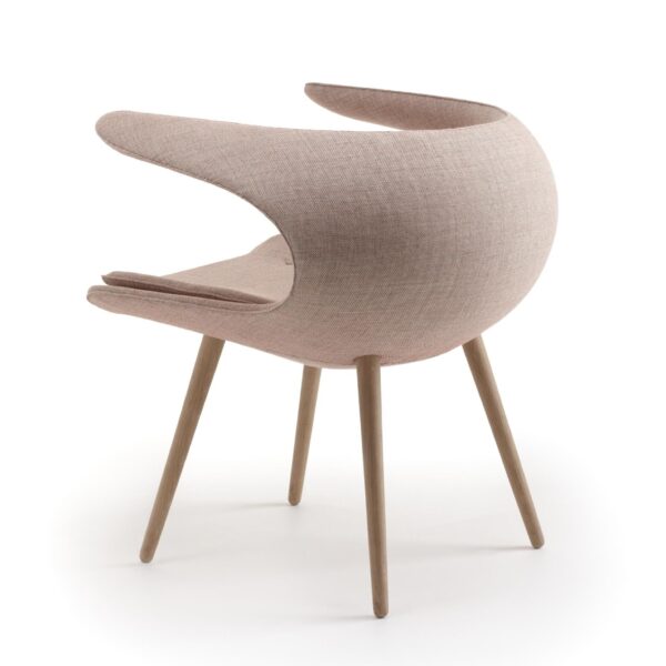Frost Chair, light pink shell and cushion