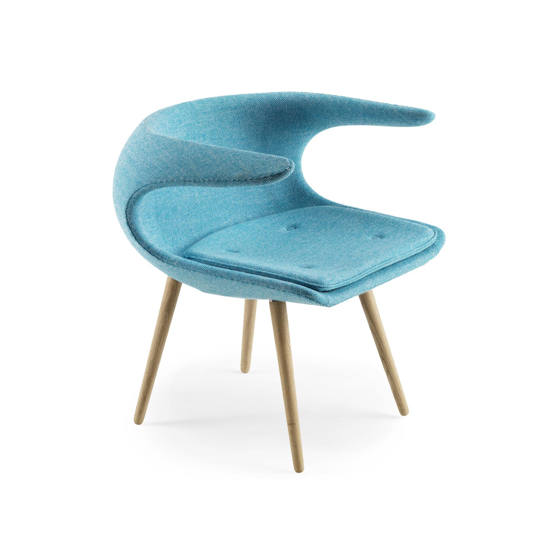 Frost Chair blue shell and cushion Frost Chair blue shell and cushion
