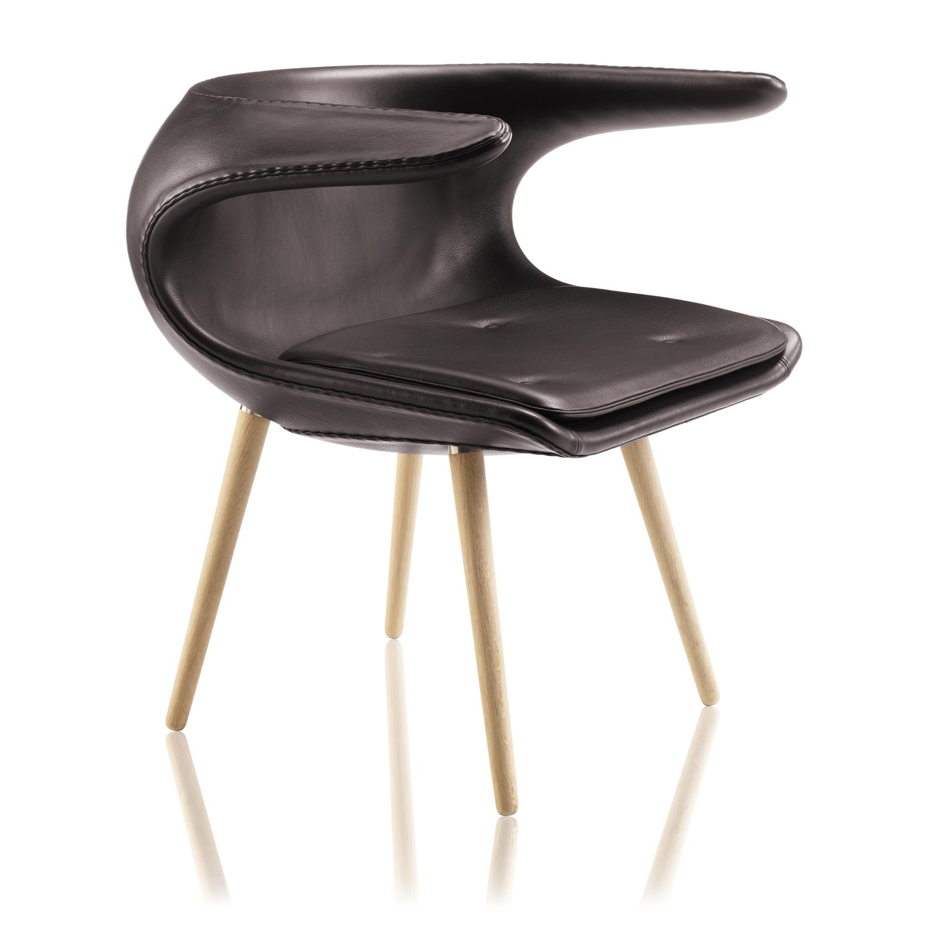Frost Chair leather shell and cushion Frost Chair leather shell and cushion
