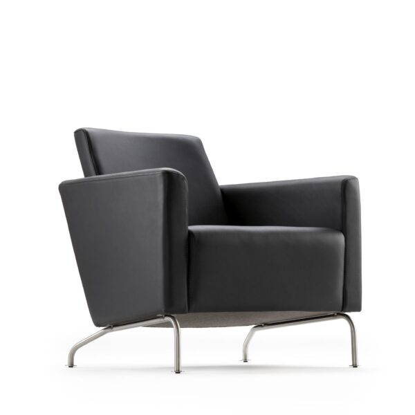 Ram Chair Low black leather - chair only