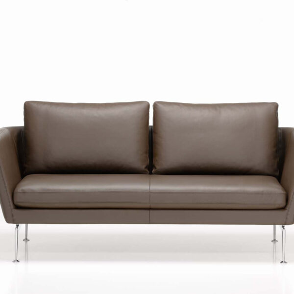 Suita Sofa - Two Seater, brown leather
