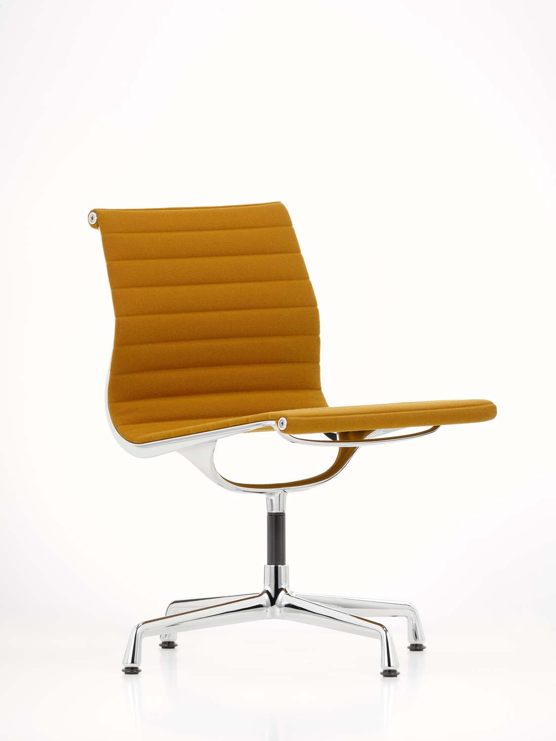 Eames Aluminium Chair EA 105 yellow fabric