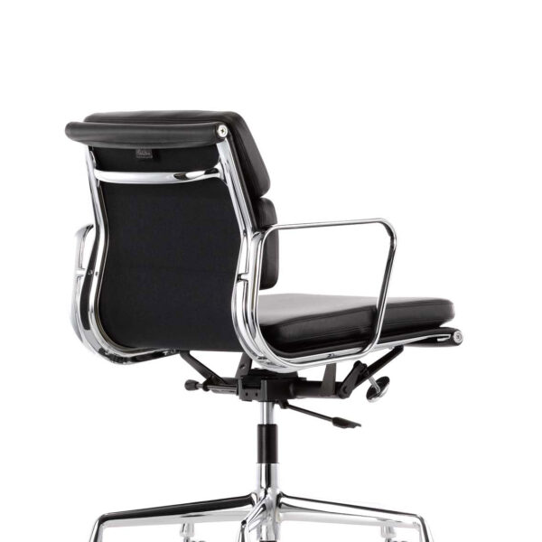 Eames Soft Pad Chair EA 217, black leather (back)