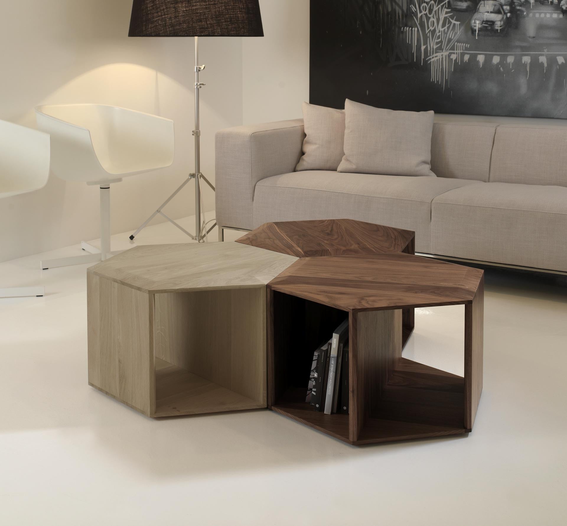wewood-daniel-vieira-side-table-hexa-walnut-oak wewood-daniel-vieira-side-table-hexa-walnut-oak