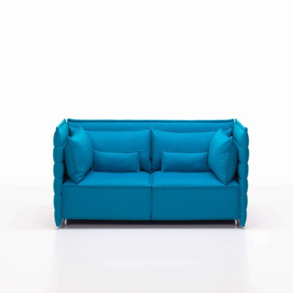Alcove Plume 2-seat sofa, blue fabric