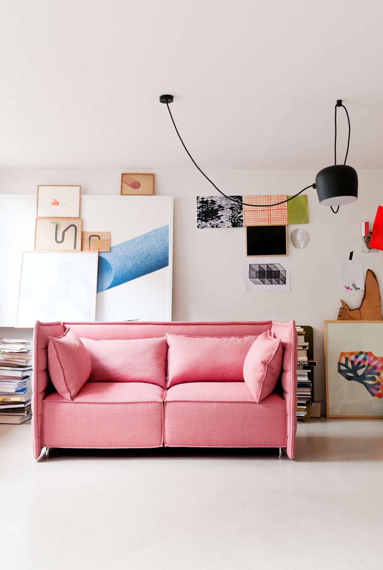 Alcove Plume 2-seat sofa, pink fabric Alcove Plume 2-seat sofa, pink fabric