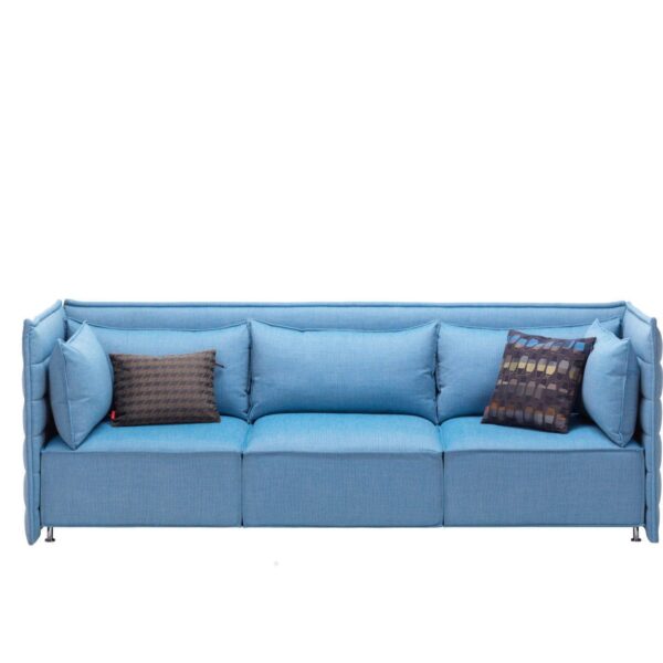 Alcove Plume Three-Seater and Ottoman