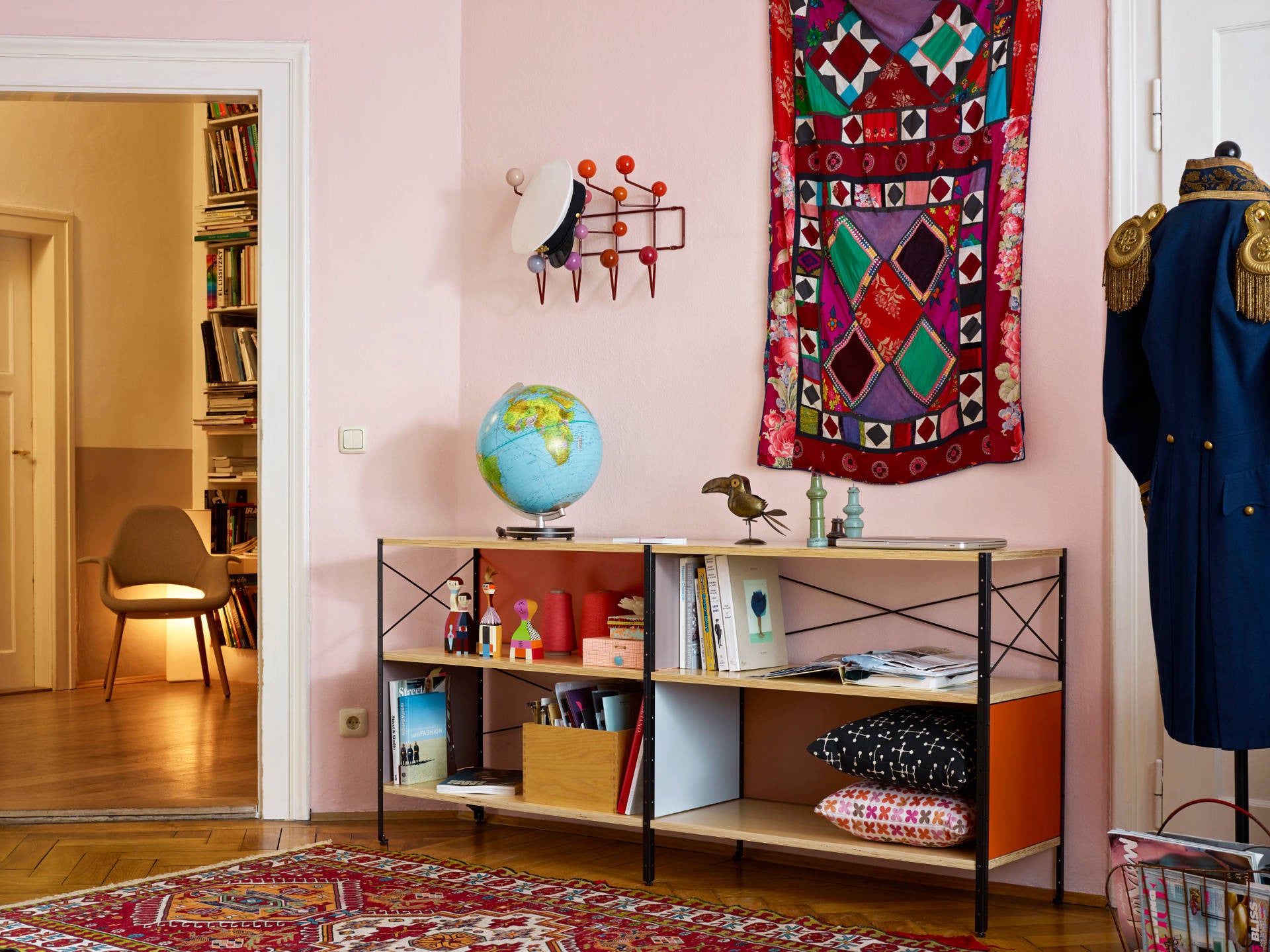 Eames Hang it All, red, multi-tone