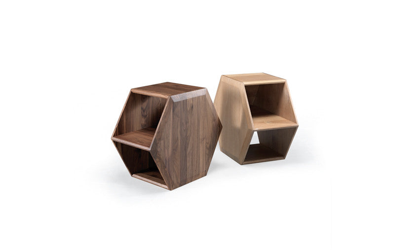 wewood-daniel-vieira-side-table-hexa-walnut-oak wewood-daniel-vieira-side-table-hexa-walnut-oak