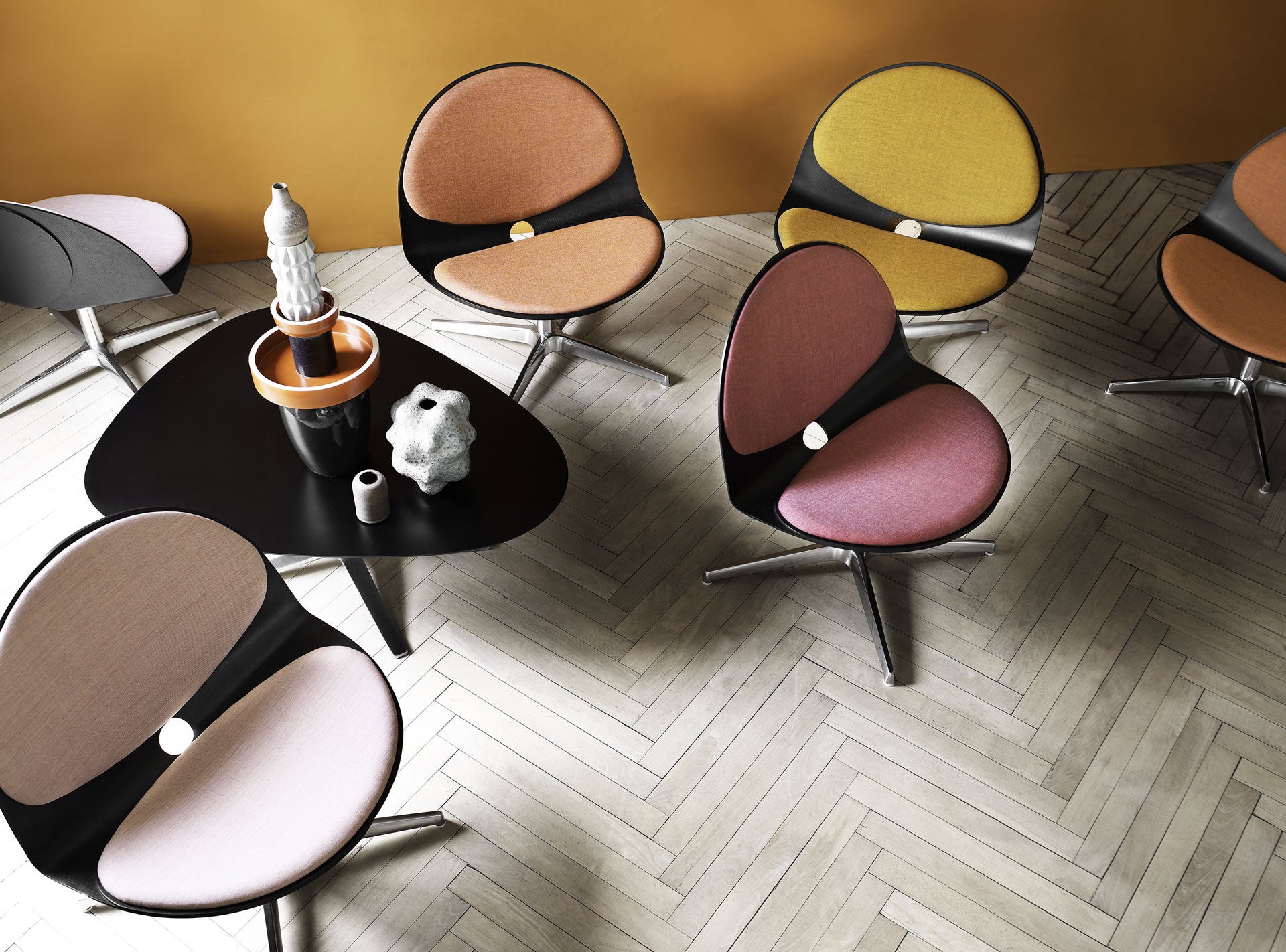 Biloba chair, with upholstery