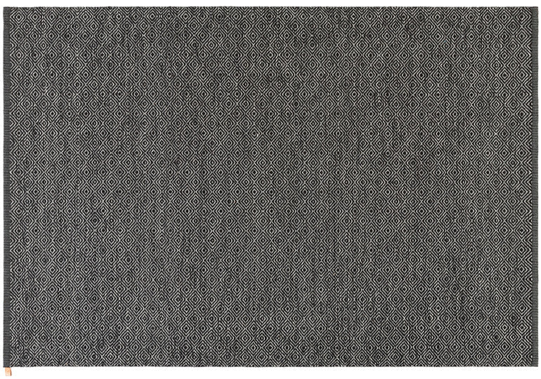 Kasthall Goose Eye Icon Rug - Tribeca, light grey and black
