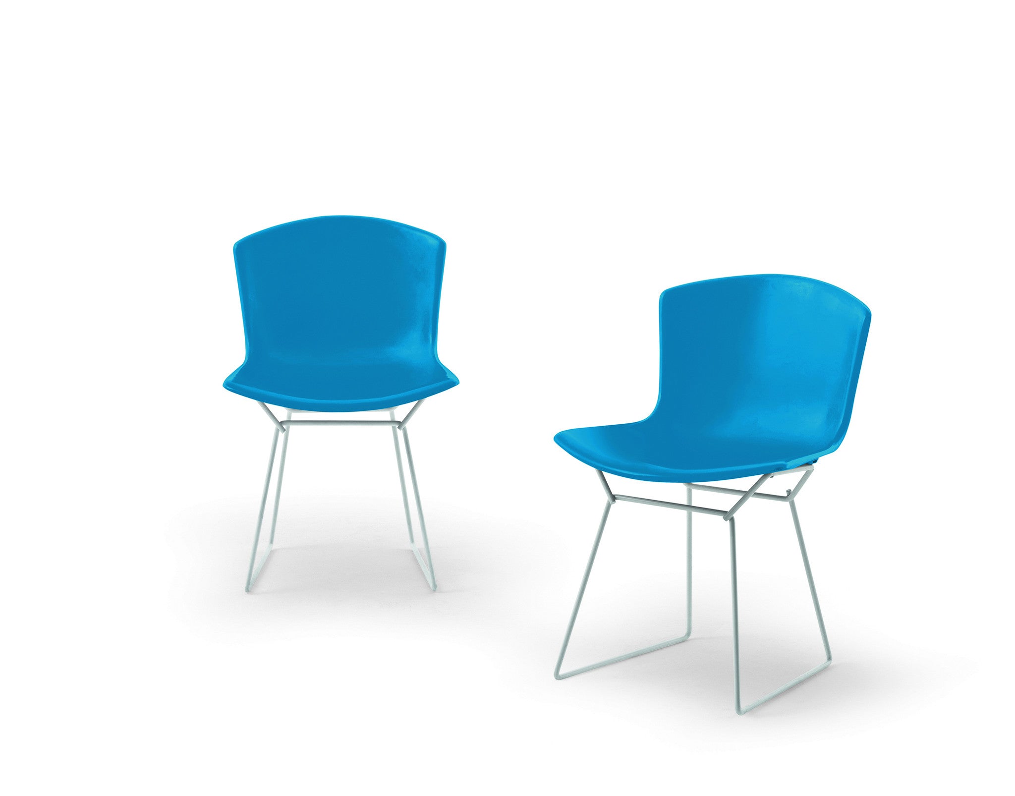 Bertoia Plastic Side Chair in blue