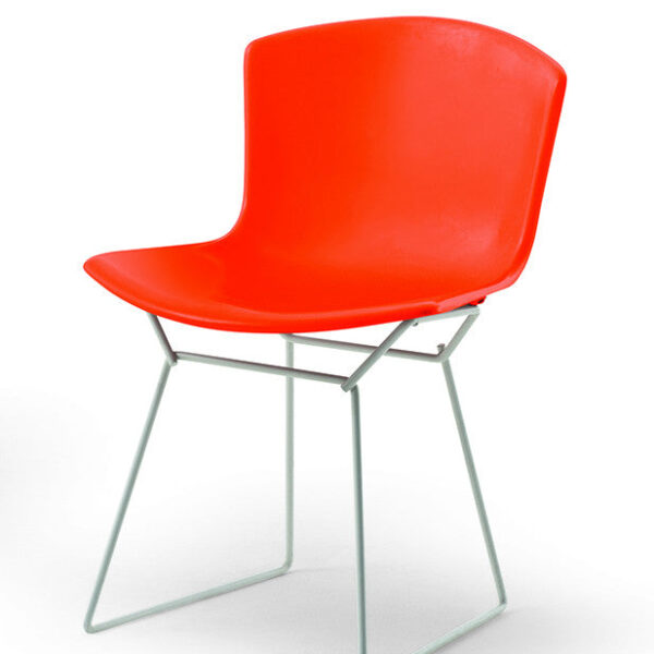 Bertoia Plastic Side Chair in Orange Red