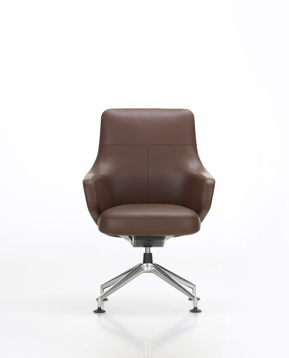 Grand Executive Conference lowback chair, Premium leather