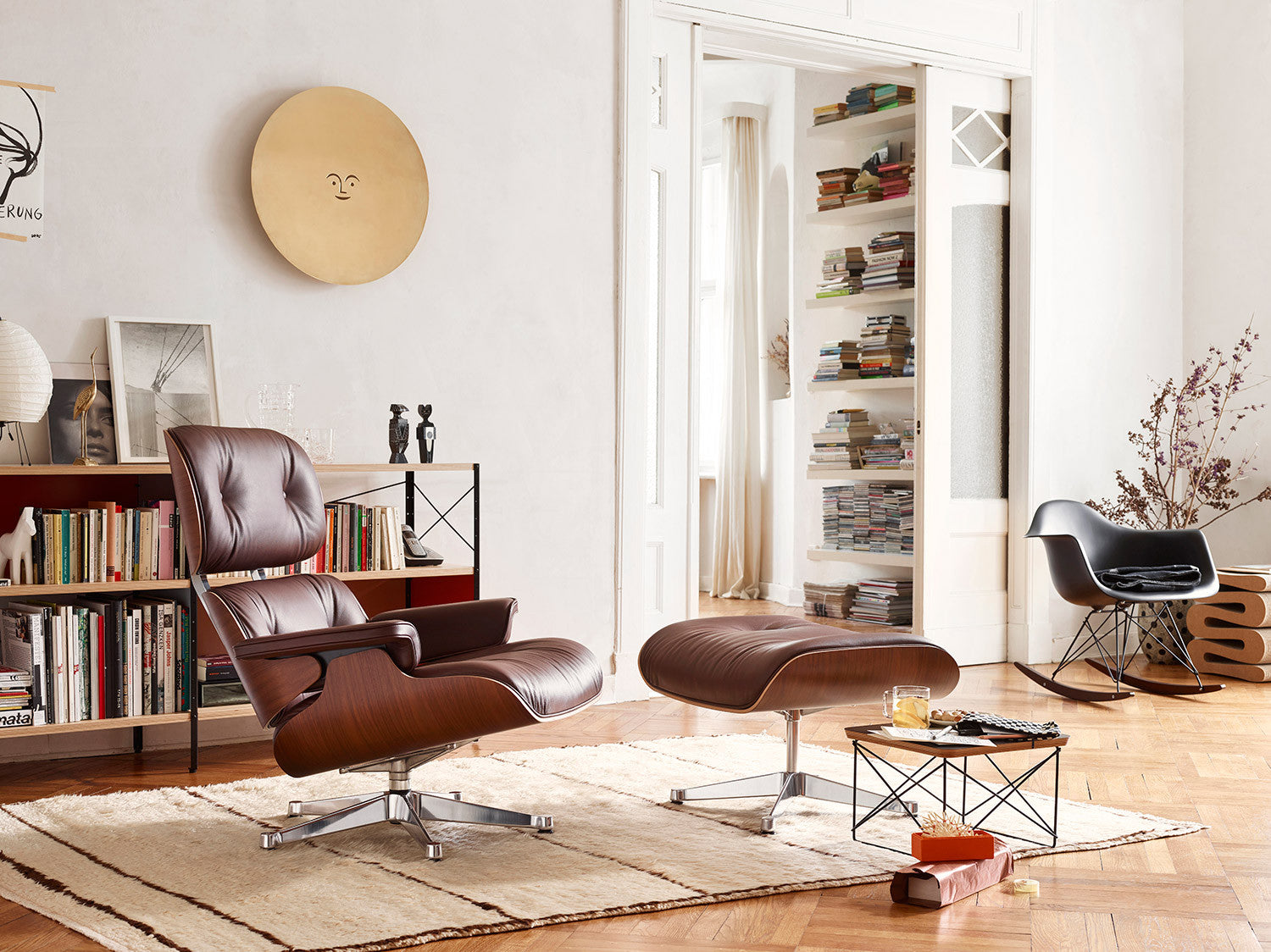 Eames Lounge Chair and Ottoman Santos Palisander and Occasional Table LTR