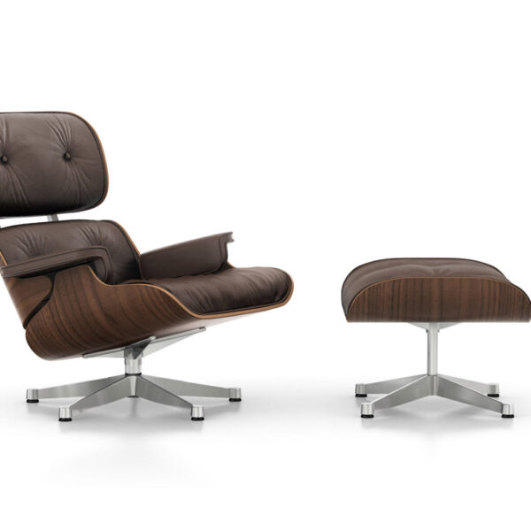 Eames Lounge Chair and Ottoman Walnut Black Pigmented - Winter Edition