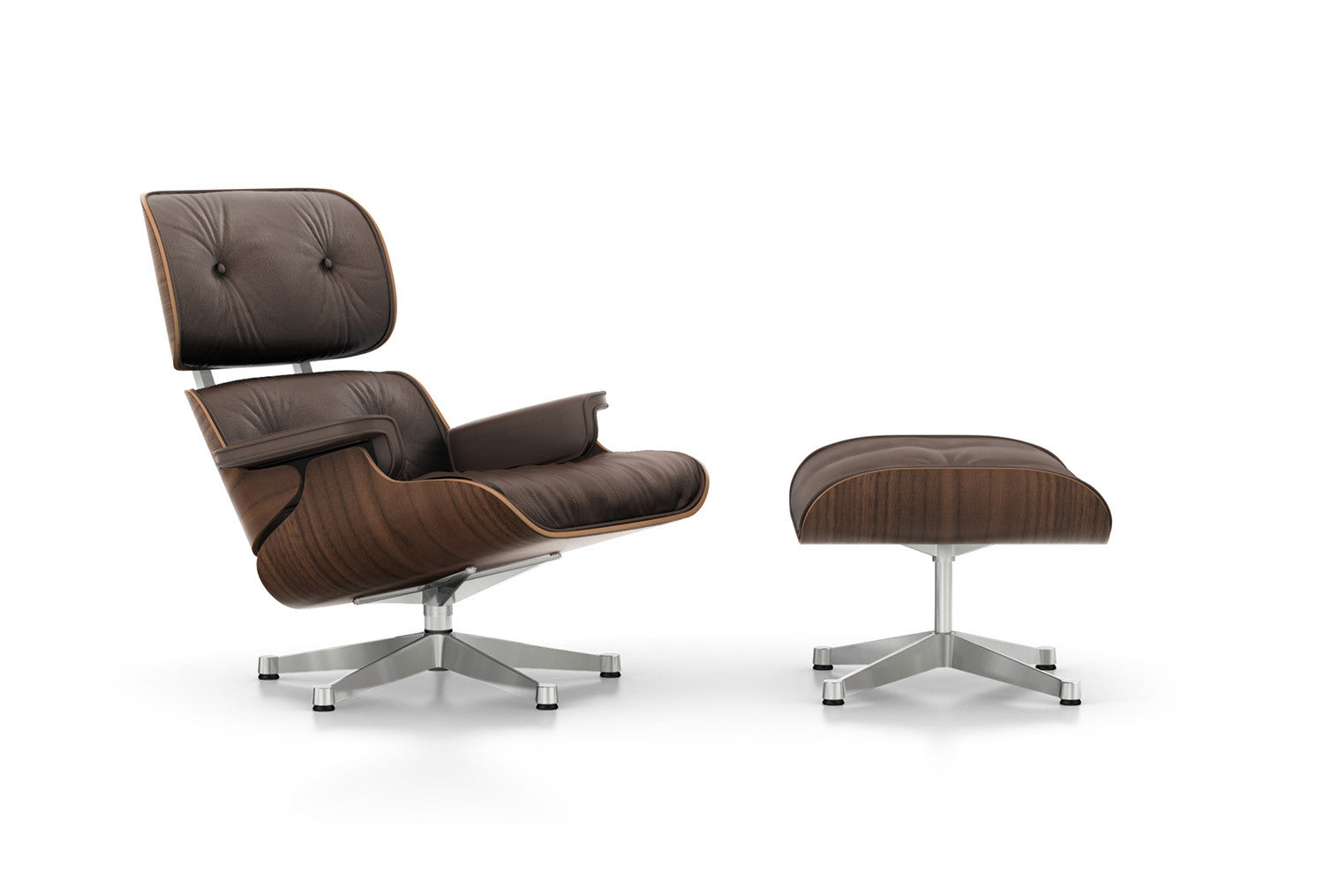 Eames Lounge Chair and Ottoman Walnut Black Pigmented - Winter Edition