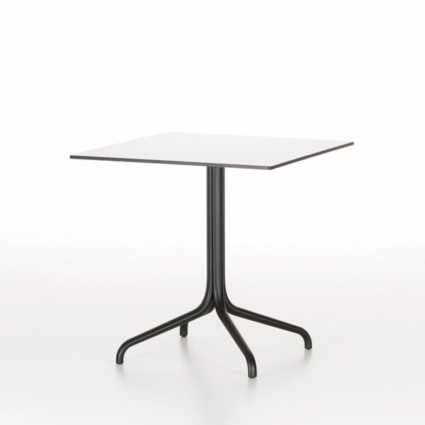Belleville square bistro table, white top