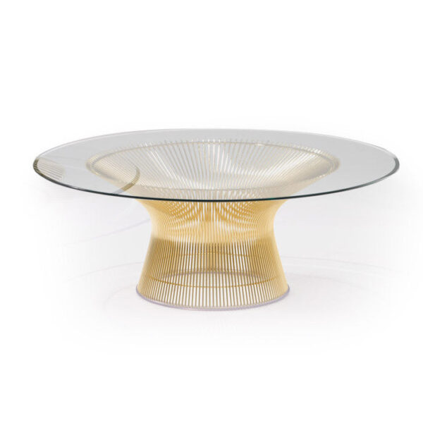 Platner Coffee Table Gold Plated, 107cm dia