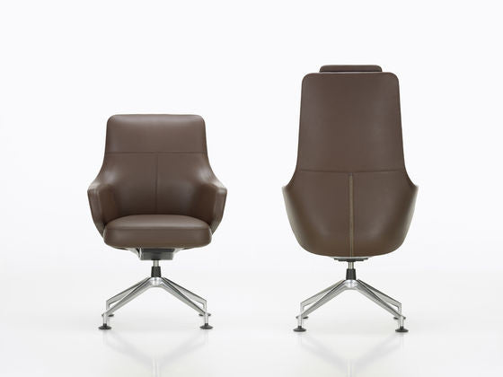 Grand Executive Conference Highback and Lowback, chocolate leather