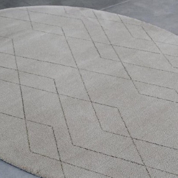 Byzance Rug, Zig Zag, light grey