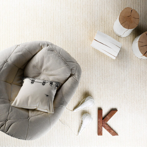 Kasthall Doris Rug, white pearl