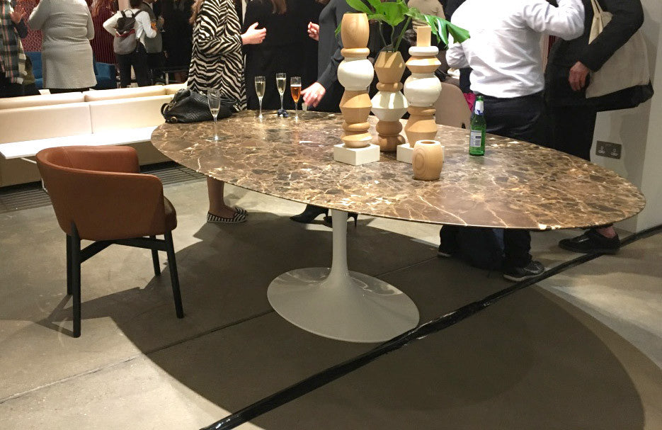 Krusin Armchair and Tulip Table