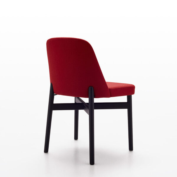 Krusin chair without arms, ebonised ash frame