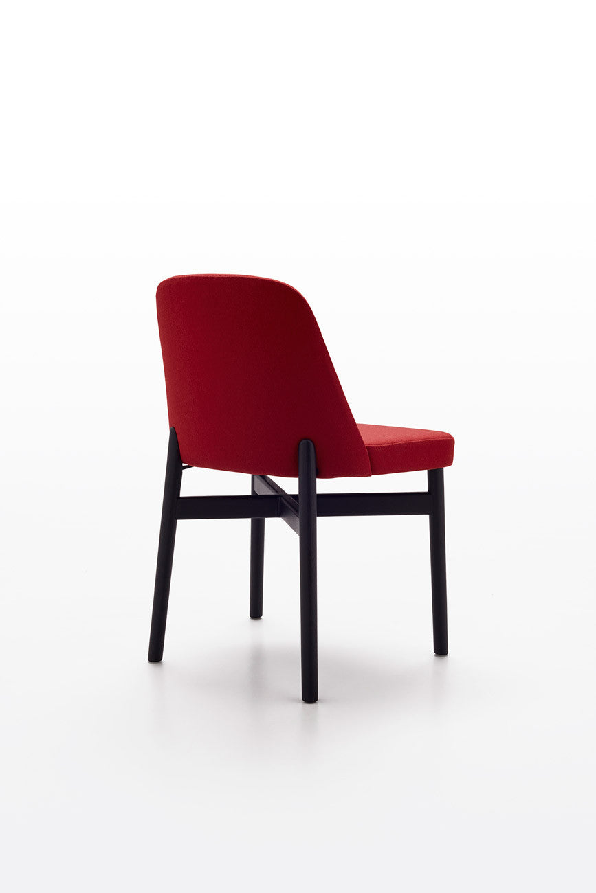 Krusin chair without arms, ebonised ash frame